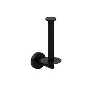 COSMIC Start Portarotolo di carta igienica verticale per il bagno di design circolare e contemporaneo. Supporto appendiabiti in carta per WC realizzato in metallo. Accessorio per WC nero opaco
