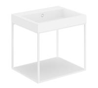 Cosmic The Grid Evo lavabo con consolle in metallo con mensola fissa, WJC768M0078640, The Grid Evo [Mobili da Bagno > Mobili con Lavabo Integrato]