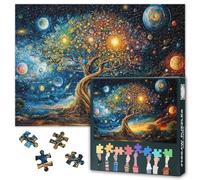 Cosmic Tree of Life Jigsaw Puzzle per adulti 1000 pezzi - Universe, galassie Fantasy Art per gli amanti dell'arte, puzzle sfidante 1000 pezzi per adulti, 70 x 50 cm