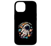 Cosmic Vibes Only Astronaut Space Planets Design Custodia per iPhone 14
