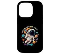 Cosmic Vibes Only Astronaut Space Planets Design Custodia per iPhone 14 Pro