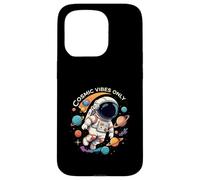Cosmic Vibes Only Astronaut Space Planets Design Custodia per iPhone 15 Pro