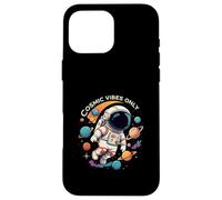 Cosmic Vibes Only Astronaut Space Planets Design Custodia per iPhone 16 Pro Max