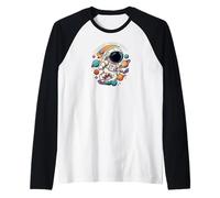 Cosmic Vibes Only Astronaut Space Planets Design Maglia con Maniche Raglan
