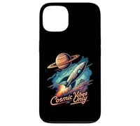 Cosmic Vibes Only Retro Space Rocket Planet Galaxy Aesthetic Custodia per iPhone 13