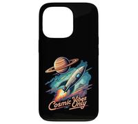 Cosmic Vibes Only Retro Space Rocket Planet Galaxy Aesthetic Custodia per iPhone 13 Pro