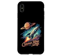 Cosmic Vibes Only Retro Space Rocket Planet Galaxy Aesthetic Custodia per iPhone XS Max