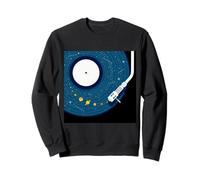 Cosmic Vinyl Record Solar System Giradischi Space Art Felpa