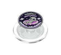 Cosmicamente Unbothered Alien Chilling Rilassarsi su un'astronave PopSockets PopGrip per MagSafe