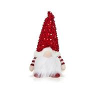 Cosmin 1 PC Glowing LED Christmas Doll Elfo Gnomo con Luce LED per la Casa Natale Navidad Capodanno 30 cm Rosso