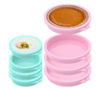 Cosmin Tazze per Stampi per Uova in Silicone Antiaderenti per Bracconiere, Ciano e Rosa, 1 Set