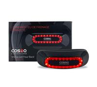 COSMO CONNECTED - Cosmo Moto - Luce per Casco da Moto e Scooter - Luce Posteriore Staccabile, Smart e Connessa - Luci Freni, Rilevamento Automatico Cadute, Condivisione Percorso - Nero lucido
