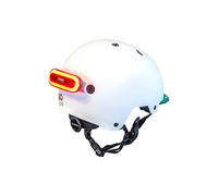 Cosmo Connected - Cosmo Urban - Casco Connesso Smart per Ciclismo, Unisex, Uomo e Donna - Rilevamento Cadute, Luci Freni Automatiche, Frecce - Bianco - S/M