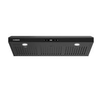 COSMO COS-KS6U36-BK 36" Haven Collection - Cappa aspirante da 500 CFM per sotto il cabinet, comandi tattili, luci a LED, colore: nero opaco