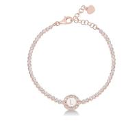 Cosmo Gioielli Bracciale tennis in argento rose lettera (S)