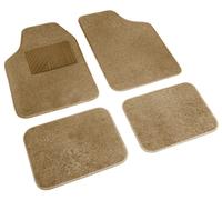 TAPPETI TAPPETINI UNIVERSALI IN MOQUETTE PER AUTO INTERNI BEIGE INODORE KIT 4PZ
