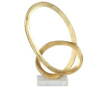 CosmoLiving by Cosmopolitan Deco 79 Scultura, Alluminio, Oro, 17 "x 12"