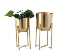 CosmoLiving by Cosmopolitan Fioriera a cupola in metallo con supporto rimovibile, set di 2 19", 22" H, Oro