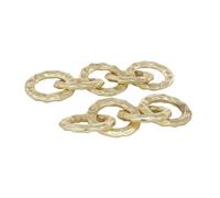 CosmoLiving by Cosmopolitan Scultura a catena in alluminio, set di 2 12", 10" W, oro