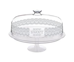 Cosmoplast Alzata (26x21cm) con coperchio dolci HOME SWEET HOME 1396
