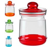 Cosmoplast Barattolo per alimenti 6x10 cm 125 cc in plastica trasparente colori assortiti - 30