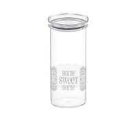 Cosmoplast HomeSweetHome Barattolo Bianco, Lt 2,2, 12.5x12.5x28 cm