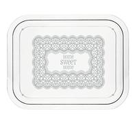Cosmoplast HomeSweetHome Vassoio, Plastica, Bianco, 35x28x2 cm