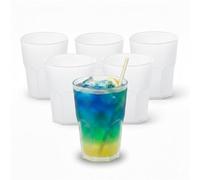 Cosmoplast Set 6 bicchieri Cocktail Bibite da 40 cl, impilabili, resistenti. 100% Made in Italy