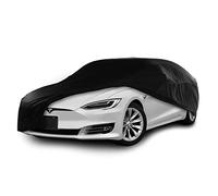 Cosmos - Copertura per auto da interno compatibile con tutte le principali Berline Grandi, Tessuto Elastico, Traspirante e Antipolvere, Morbido al Tatto, Aderente, Nero