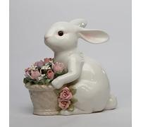 Cosmos Gifts Coniglio con cesto di fiori, fico, rosso
