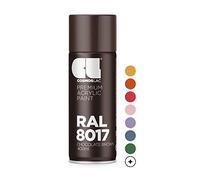Cosmos LAC - Vernice acrilica spray in molte tonalità RAL, bomboletta spray da 400 ml, perfetta per fai da te, upcycling e altri lavori di verniciatura (RAL 8017 - marrone cioccolato)