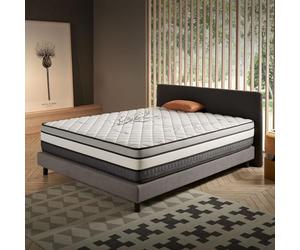 COSMOS - Materasso Matrimoniale 160x200 cm - Solar - Altezza 30 - Schiuma Memory HR, Blue Latex, Ergonomico, Solido, Ipoallergenico, Ventilato - Lato Invernale ed Estivo