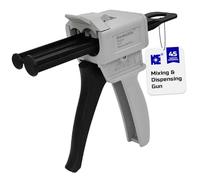 COSMOSTAR Pistola di miscelazione e dosaggio per cartucce da 50 ml, rapporto di miscelazione 1:1 e 2:1, resina epossidica e dispenser per colla, compatibile con Loctite, Devcon, Araldite