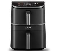 COSORI Air Fryer Turbo Tower 10,8 l, friggitrice senza olio a 2 cassetti, 3 livelli di cottura, 6 in 1, design compatto e impilabile, 41 per cento meno grande rispetto ai tradizionali doppi airfryer