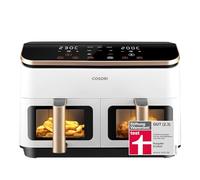 COSORI Airfryer, vincitore del test Stiftung Warentest, friggitrice ad aria calda 2 camere con finestra di visualizzazione, interno in metallo riduce il contatto in plastica