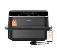 COSORI Friggitrice ad Aria 10 Litri, 7 in 1 Doppia Resistenza TwinFry con Doppio Cestello 5L&5L e Separatore Rimovibile, 2800W Air Fryer WiFi, 40-240℃, 70 Ricette Online, TF-102S