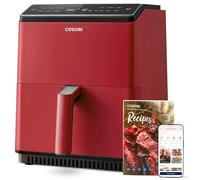 COSORI Friggitrice ad Aria, Air Fryer 6,4L (1,8Kg), Forno Elettrico, Doppia Resistenza, Connessione Wifi, 12 Funzioni Preimpostate, Libro&APP Ricette, 1700W, P583S Rosso