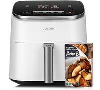 COSORI Friggitrice ad Aria Turbo Blaze 6L (1,36Kg), Air Fryer con DC Motore, 9 Funzioni & 5 Velocità della Ventola Automatica, 110 Ricette & 96 Tabelle di Cottura degli Ingredienti, 1725W, Bianco