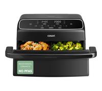 Cosori Friggitrice ad Aria Twinfry Compact 8,6 Litri, Doppio Cestello 4,3L+4,3L e Separatore Rimovibile, Doppia Resistenza Air Fryer, Rivestimento Ceramico No PFAS, 6 Funzioni, 35-240℃, 2700W