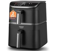 COSORI Turbo Tower Friggitrice ad Aria 10,8L con Cestelli Verticali, Cottura Salvaspazio a 3 Livelli, 2630W, 2 Motori DC, 6 Funzioni, 50+ Ricette Complete Online, 2 DC Motori, CAF-DC111