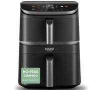 COSORI Turbo Tower Pro Friggitrice ad Aria 10,8L Doppio Cestello, Rivestimento Ceramico No PFAS, Cottura a 3 Livelli con Doppia Resistenza, 2630W, 7 Funzioni, 2 Motori DC, 50+ Ricette Online, DC112
