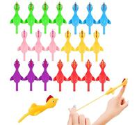 COSORO 20 Pezzi Giocattolo Fionda da Dito Pollo,Slingshot Pollo Giocattolo in Gomma Elastici Stretch per Bambini,Divertente Giocattoli Volo Regali per Feste di Compleanno Pasqua e Natale