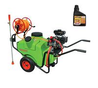 Cospet Wortex Carriola irrorazione con Lancia,Tubo 4 Tempi e Motore Loncin 2,5 HP - in Omaggio Olio Motore