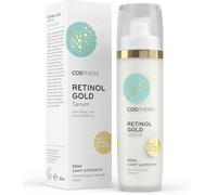 COSPHERA Retinolo siero viso - Cura della pelle del viso con vitamina A, acido ialuronico, niacinamide ed estratto di liquirizia 50 ml - Anti Aging Anti rughe idratante per viso e collo - Vegano - per