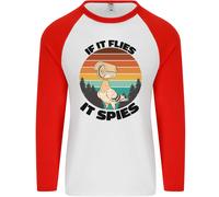 Cospirazione Teoria Se Mosche It Spies Uccelli Divertente Uomo L/S T-Shirt