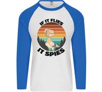 Cospirazione Teoria Se Mosche It Spies Uccelli Divertente Uomo L/S T-Shirt