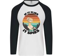 Cospirazione Teoria Se Mosche It Spies Uccelli Divertente Uomo L/S T-Shirt