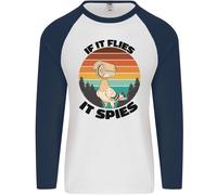 Cospirazione Teoria Se Mosche It Spies Uccelli Divertente Uomo L/S T-Shirt