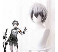 Cosplay Anime Gioco Arknights Mephisto Parrucca Cosplay Parrucca sintetica sfumata grigia nera per parrucche in costume da festa di Halloween