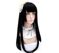 Cosplay anime parrucca harajuku lolita parrucca principessa tagliata nera parrucca lunga parrucca a tre coltelli principessa femminile femminile lady sweet simpace lolita cosplay parrucca